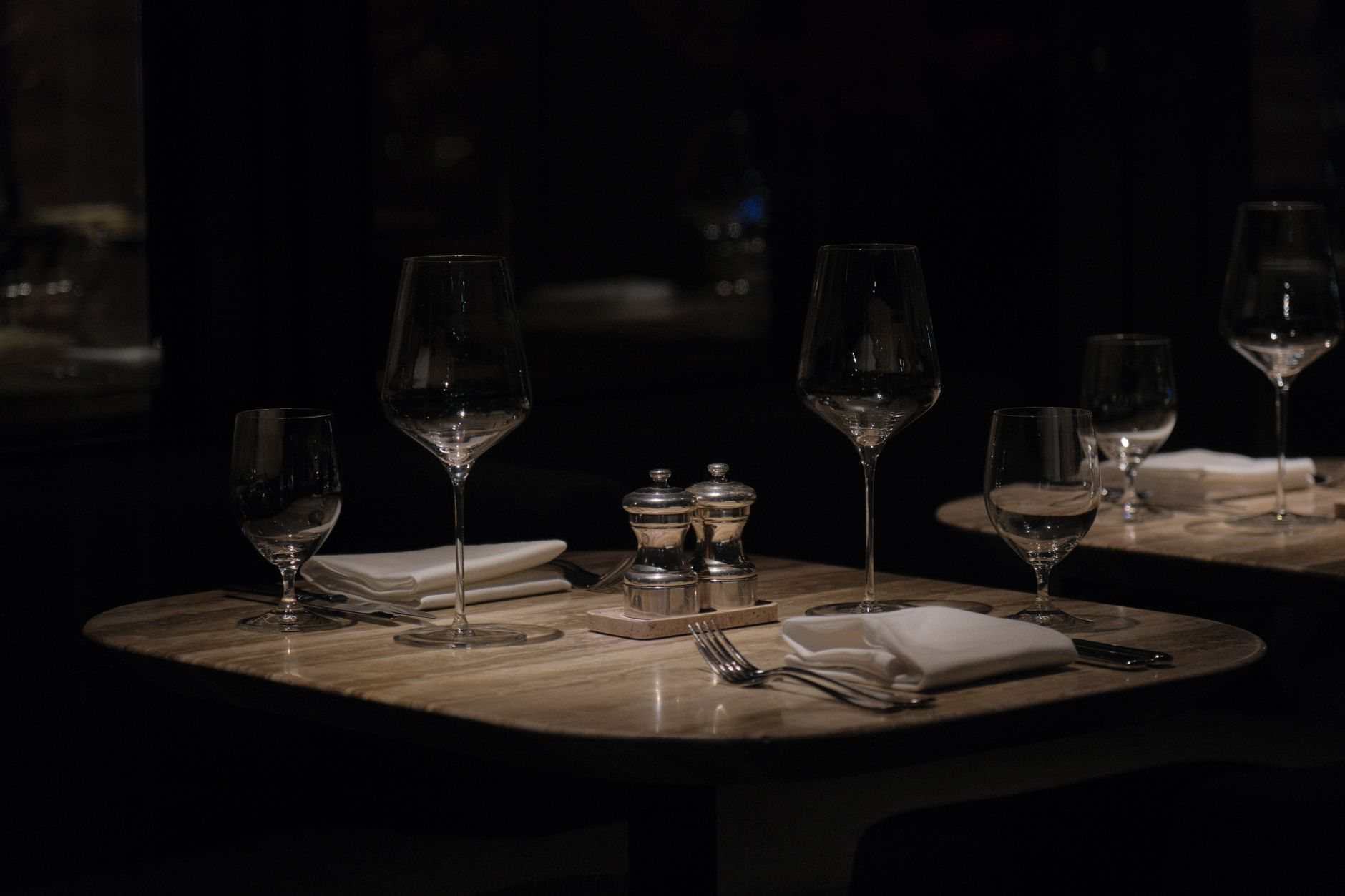 A table set for the evening at MAYA, Rabat